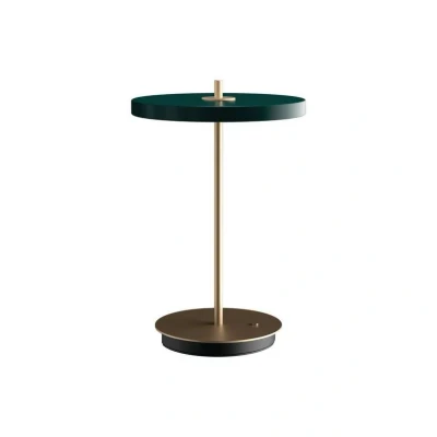 Image de UMAGE lampe à poser LED rechargeable Asteria Move vert forêt/laiton 31cm