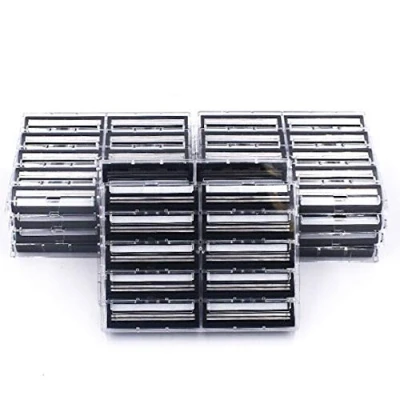 Image de Taconic Shave 100 cartouches de lames rasoir jumelles lubrifiés Strip Compatible avec tous les Gillette Trac 2, Atra, G2, Vector, Contour poignées Made in USA
