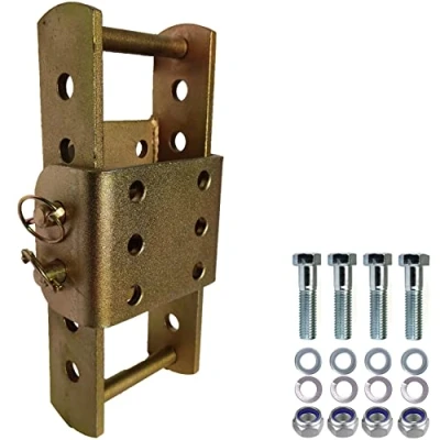 Image de XIMPLIO Attelage universel réglable en hauteur Réglage de la boule avec systčme changement AHK Bock (pour 2 trous 90 mm, galvanisé, 5 x 45 mm)