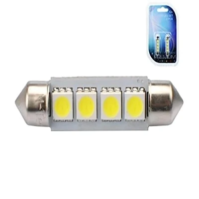Image de M Tech lb311 W blister 2 x led c5 41 mm 4 SMD5050 12 V canabus, blanc