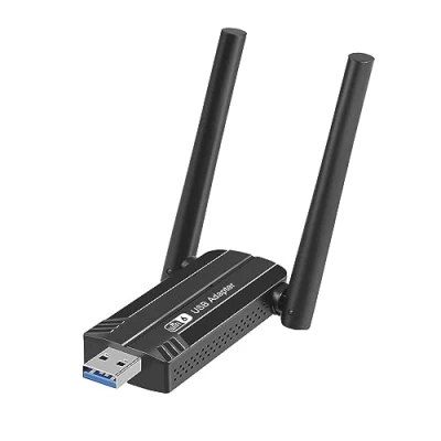 Image de eppfun WF06E Clé WiFi 6 Adaptateur pour PC/Laptop/Desktop, 2402Mbps USB3.0 2.4G/5Ghz/6Ghz/ Stick Dongle, Compatible avec Windows 11/10