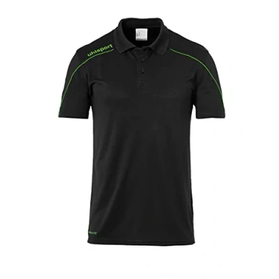Image de uhlsport Stream 22 Polo Unisexe pour Enfant XS Noir/Vert Fluo