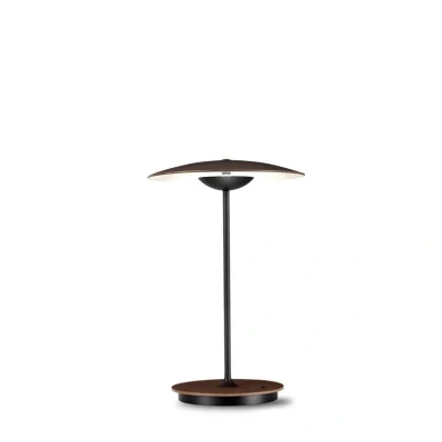 Image de MARSET Ginger lampe de table LED rechargeable bois, wengé/blanc