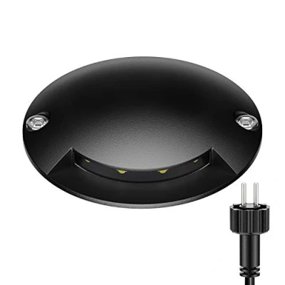 Image de ledscom.de lampe de sol LED, marquage chemin BUNDA pour l&#039;extérieur, IP67, noir, rond, 70mm Ø, blanc chaud, encastrée, à encastrer, monter au sol, lumière