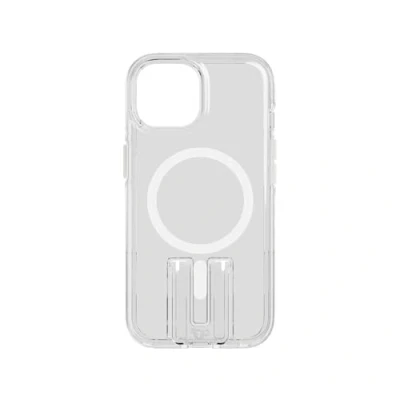 Image de tech21 Evo Crystal Kick Coque pour iPhone 15, Compatible avec MagSafe, Étui de téléphone Base, TPU and biodégradable, Blanc, 15x Militaire Protection des Chutes: 4,9m