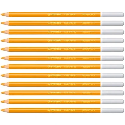 Image de STABILO Lot de 12 Crayons couleur Fusain Pastel CarbOthello Jaune permanent foncé