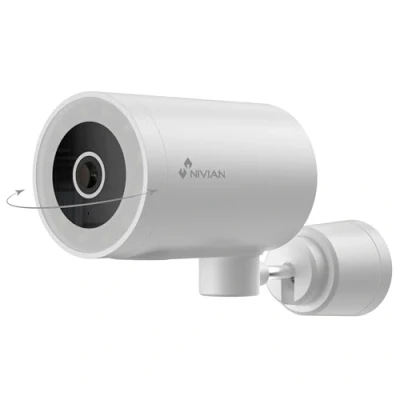 Image de NIVIAN Caméra de Surveillance WiFi Extérieure, 2560x1440 Half4K, Vision Nocturne Couleur, Compatible Alexa et Google Home, Contrôle Via App Tuya (NVS IPC 0H3 L)