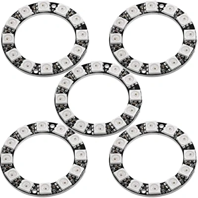 Image de AZDelivery LED Ring 5V RGB compatible avec WS2812B 12 Bit 38mm Arduino incluant un E Book!