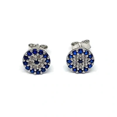 Image de MYSTIC JEWELS By Dalia Boucles d&#039;oreilles en argent sterling 925 avec oxyde de zirconium (Forme ronde)