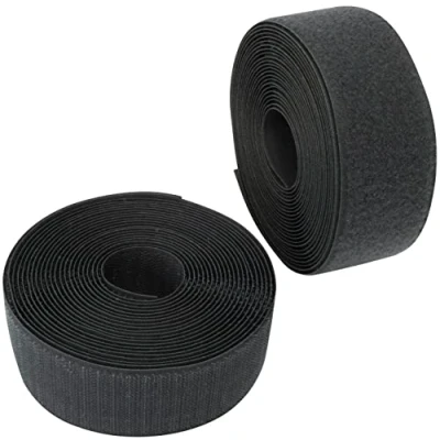 Image de AERZETIX C65994 Bande/rouleau de scratch 40 mm 5 mètre auto agrippant organisateur/serre câbles ruban sac vêtement attache sangle couleur: gris foncé en polyamide et polyester