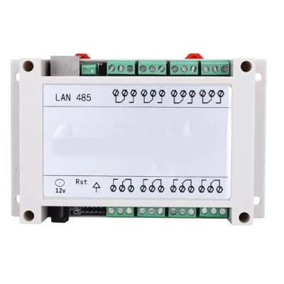 Image de relais Ethernet RJ45 TCP/IP Carte de contrôle à distance Module 8 canaux contrôleur 10A commutateur réseau pour contrôleur(Noir)