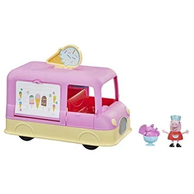 Image de Peppa Pig Peppa’s Adventures Ice Cream Van Vehicle Pre School Toy, Speech and Sounds, Ages 3 Up