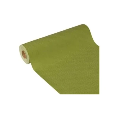 Image de Papstar Soft Selection, Chemin de Table en Tissu non tissé Plus 24 m x 40 cm Vert olive sur Rouleau, 85758