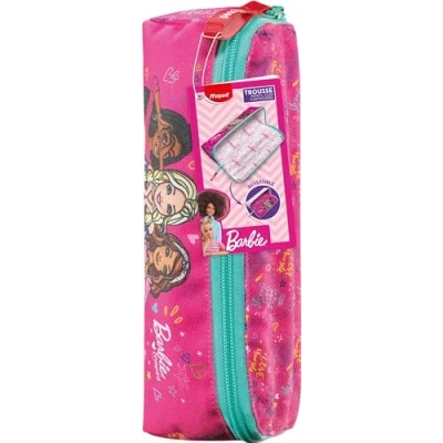 Image de Maped Trousse Barbie Scolaire Ouverture XXL Personnalisable, avec 1 Côté à Colorier Triangulaire Licence Officielle