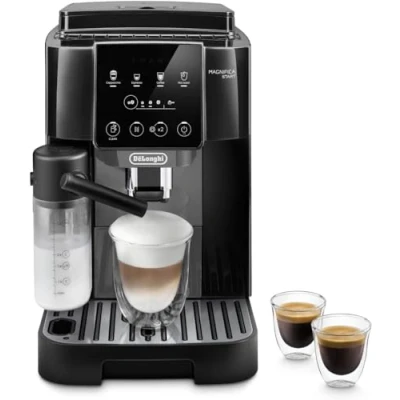 Image de De&#039;Longhi Magnifica Start ECAM220.60.B, Machine à Café Grain Automatique avec LatteCrema, Cafetière Espresso 4 Recettes d&#039;un Seul Toucher, Panneau de Contrôle Tactile Doux, 1450W, Noir