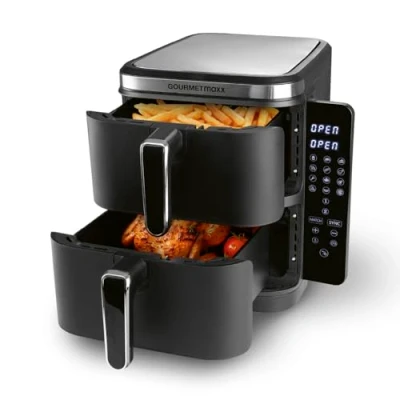 Image de GOURMETmaxx FryUp Friteuse verticale à air chaud double chambre 10 L 2800 Watt