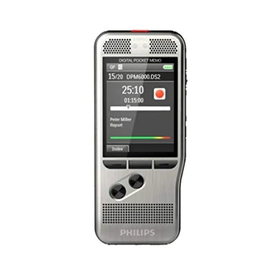 Image de Pocket Mémo DPM7200 avec unique à 4 positions pour plus d&#039;efficacité et version SpeechExec abonnement pendant 2 ans
