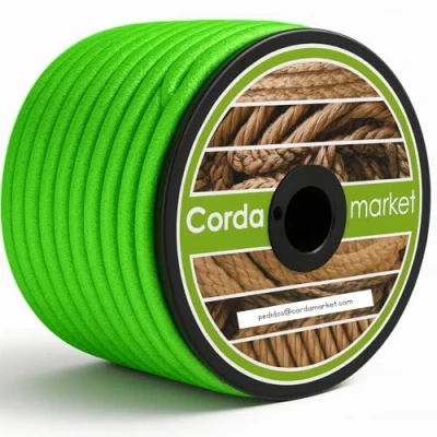 Image de Cordamarket 10mm Élastique Mixte, Vert Fluo, 25mts