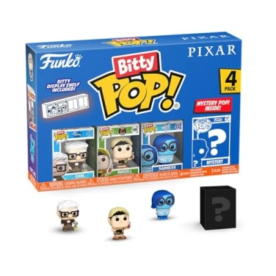 Image de Funko Bitty Pop! Pixar UP 4PK​ Carl, Russell (Dug Days), Dug et Une Mini Figurine Mystère en Surprise 2.2 Cm Collection Collectionnable Étagère Empilable Incluse Fans