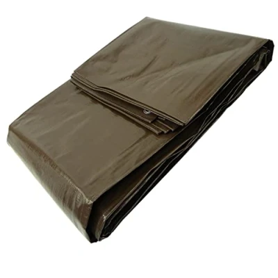 Image de GARDENIX Bâche de Protection Multi usages Marron 200 g/m² (12 m x 15 m)