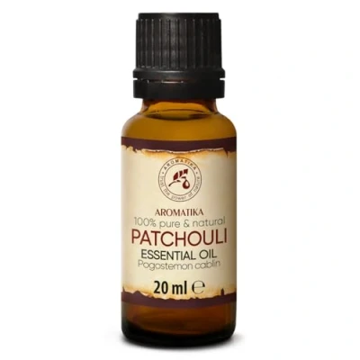 Image de Patchouli Huile Essentielle 20ml Pogostemon Cablin Indonésie de 100% Naturelle Bonne pour Aromathérapie Relaxation Diffuseur Arômes Lampe Aromatique