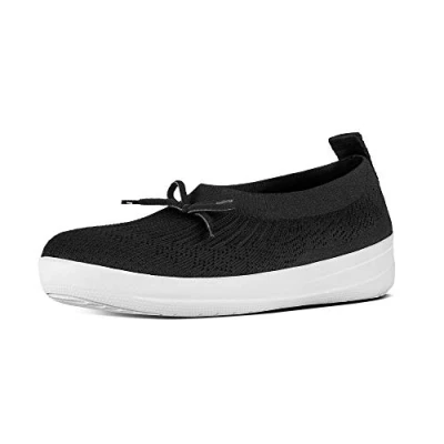 Image de Fitflop Femme Uberknit TM Slip on Ballerina with Bow Ballerines Bout fermé, Noir (Nero 001), 37.5 EU