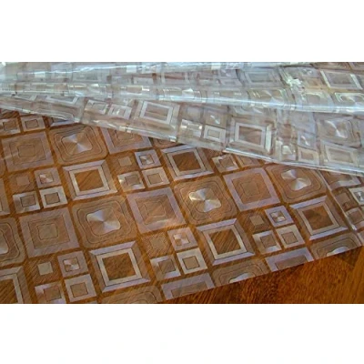 Image de Home Direct Nappe en Toile cirée rectangulaire PVC Transparent Facile à Nettoyer 140 x 180 cm