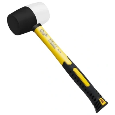 Image de CCLIFE Marteau Caoutchouc Pour Parquet Polyvalent à Deux Faces Certifié TÜV et GS Utilisé les Revêtements de Sol Marteaux Souples Carrelage 32oz 910g Noir Blanc