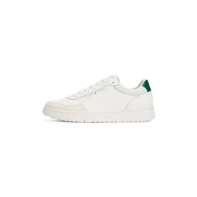 Image de Tommy Hilfiger Basket CORE Baskets basses, Homme, Taille: 43, Ecru Cuir / matière synthétique