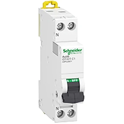 Image de Schneider Electric Acti9 iDT40T disjoncteur modulaire 1P+N 1A courbe C 4500A/6kA A9P22601