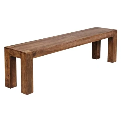 Image de Banc de salle à manger en bois massif Sheesham Style Classique Dimensions 160 x 35 45 cm