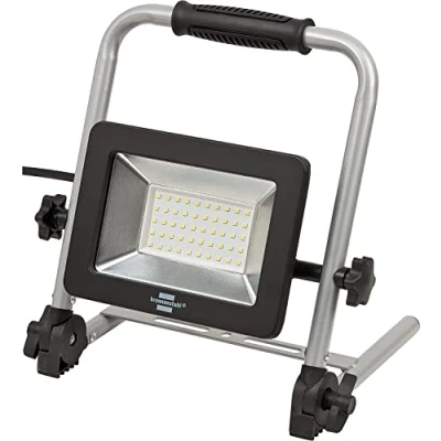 Image de Brennenstuhl IK08 Lampe de travail LED EL4053 m pour intérieur et extérieur IP65 Projecteur portable 4500 lm Câble 1,5 cadre pliable 50 W
