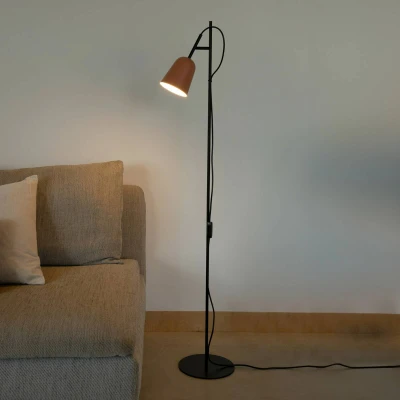 Image de Faro STUDIO Lampadaire Task Noir Mat, Rose