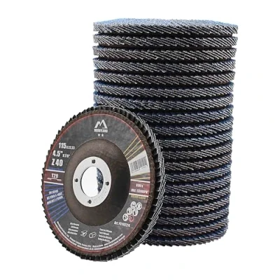 Image de Merryland Disque à Lamelles 115 Métal pour Meuleuse d&#039;Angle, 115mm Grain 40 T29 Disques Rabat 20 Pièces, Corindon Bleu de Zirconium INOX Acier Fer Abrasifs, Craft Line FC1107214