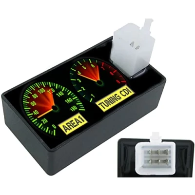 Image de Area1 Unité d&#039;allumage CDI de tuning sans étranglement réglable analogique 50/125/150 cc GY6 Chine 4 temps + 2 broches compatible avec les moteurs AGM Nova (type 3 (6 broches) étrangles)
