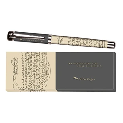 Image de Moses Libri_x Stylo roller Jane Austen à encre avec mine interchangeable Livré dans une boîte cadeau William Shakespeare anthracite