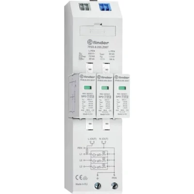 Image de finder Parafoudre combiné Type 1+2 Tension des réseaux TN C triphasés pour Alimentation 7,5kA