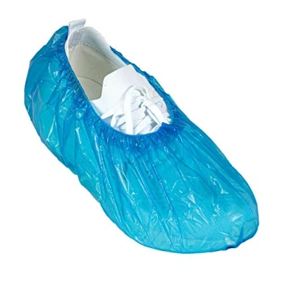 Image de SF Lot de 100 couvre chaussures jetables étanches en polyéthylène qualité supérieure Bleu