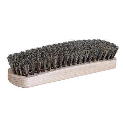 Image de Kaps Brosse à Polir Les Chaussures 100% Crins de Cheval ou Poils Synthétiques Solides pour Nettoyer et &amp; Sacs en Cuir (Crins 18 cm / 7 inch)