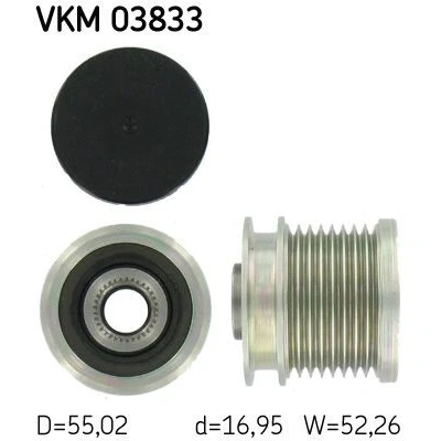 Image de SKF VKM 03833 Poulie d&#039;Alternateur 52,3 MERCEDES BENZ: Classe ML, R, G SUV