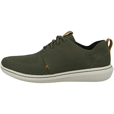 Image de Clarks STEP Urban MIX Baskets basses, Homme, Taille: 42.5, Khaki Imitation cuir/textile