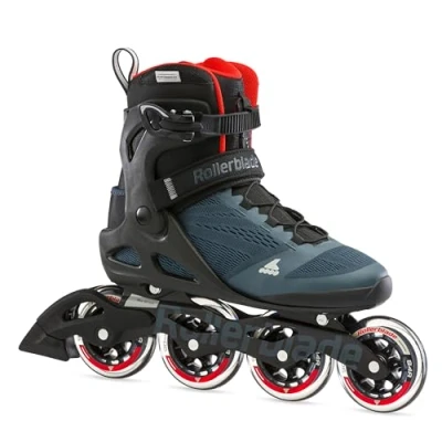 Image de Rollerblade Macroblade 90 Rollers en Ligne Mixte Adulte, Bleu Orion/Orange 38.5