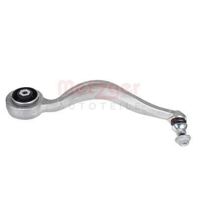 Image de METZGER 58190402 Bras de suspension avec support en caoutchouc, écrou Essieu avant droit, barre oscillant transversal Aluminium