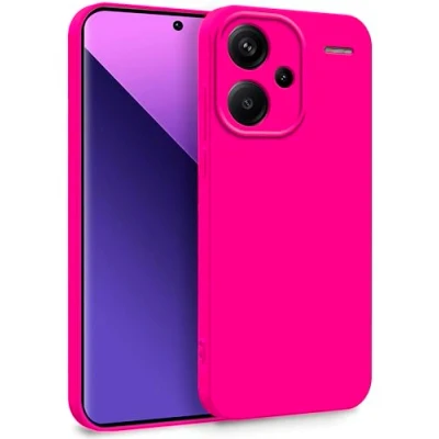 Image de MyGadget Coque pour Xiaomi Redmi Note 13 Pro Plus 5G Case Protection Rigide Anti Choc avec Doublure Microfibre Rouge Magenta