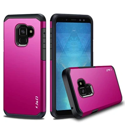 Image de J&amp;D Compatible pour Samsung Galaxy A8 2018 Coque, [ArmorBox] [Double Couche] Coque de Protection Robuste Antichoc et Hybride (Release in 2018) [Pas Plus 2018]