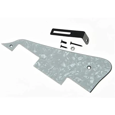 Image de Dopro White Pearl LP Pickguard de guitare avec support noir pour Epiphone Les Paul