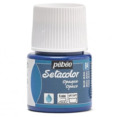 Image de Pébéo 295084 Setacolor Opaque 1 Flacon Bleu Jean 45 ML