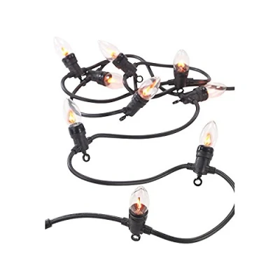 Image de Guirlande lumineuse décorative 4,2 m à 10 ampoules effet flammes [Lunartec]