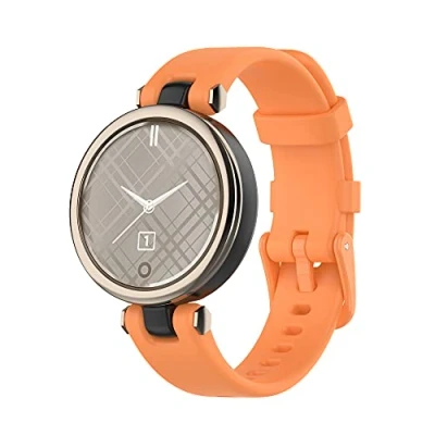 Image de Yikamosi Compatible avec Garmin lily Bracelets,libération Rapide Silicone Souple Fermoir en acier inoxydable Remplacement Bracelet pour lily,Orange