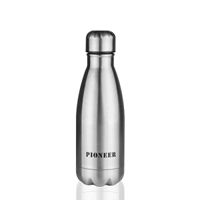 Image de Pioneer PVB350 Bouteille Isotherme sans BPA de l’Acier Inoxydable 18/10 350ML, Argent